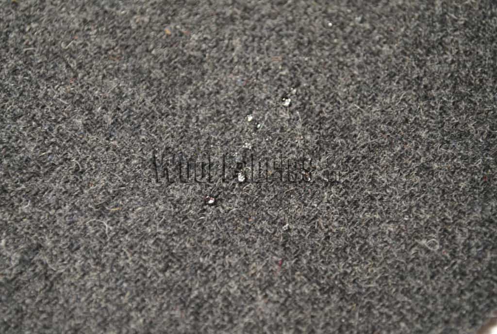 close-up of waterproof wool flannel