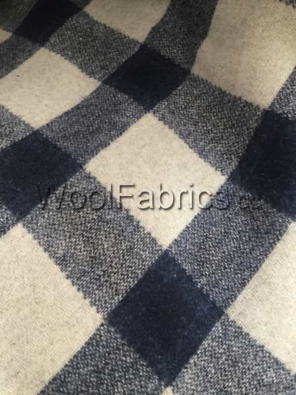 woolen check melton fabric from China