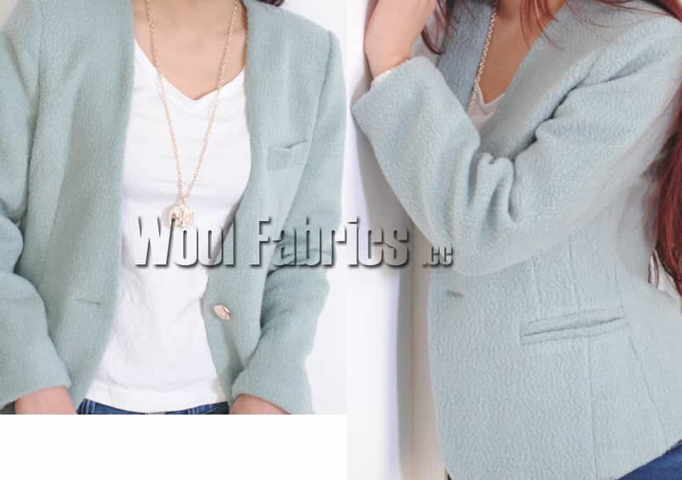 women blue wool knitting jackete