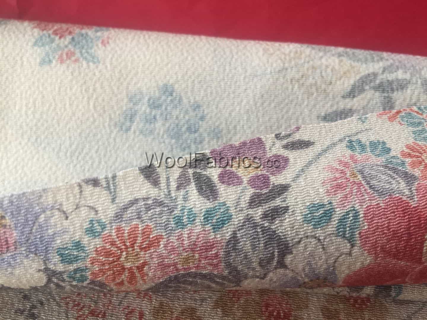 back side of kimono silk fabric