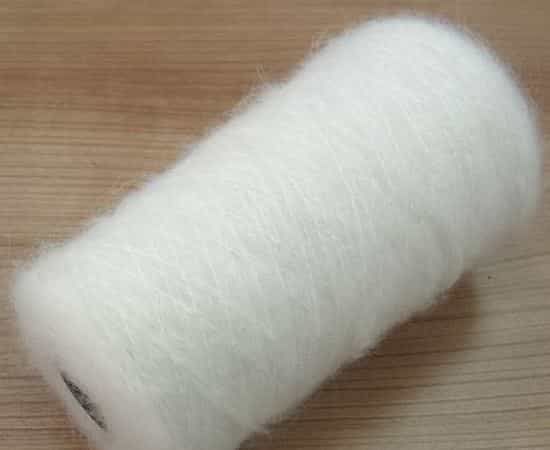 white mohair fancy yarn