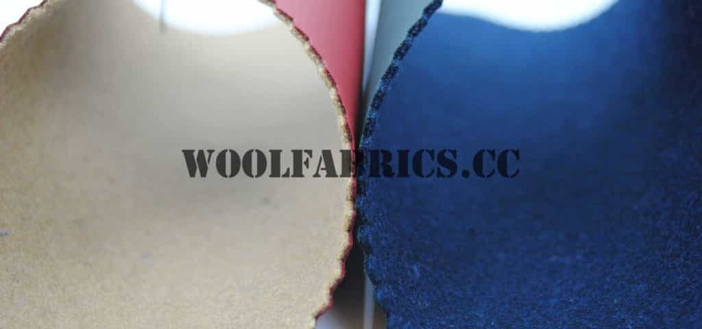 Layered structure of wool melton RPET and PU fabric