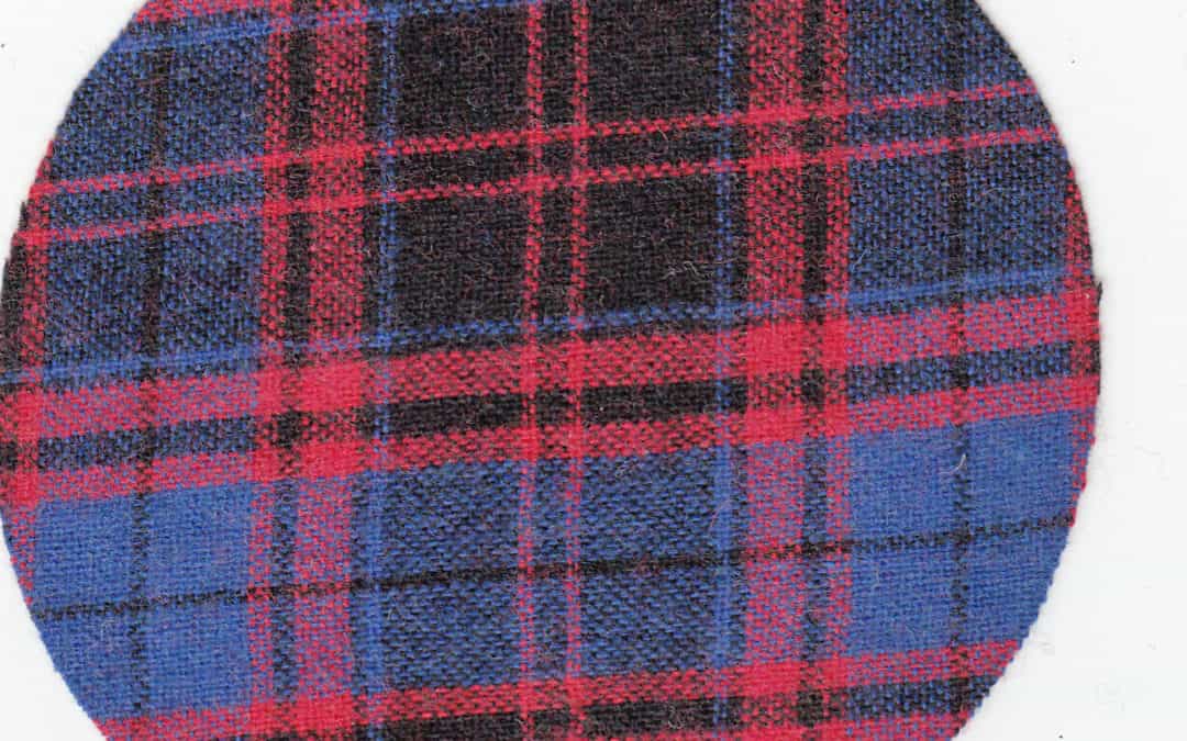 red blue black woollen flannel fabric