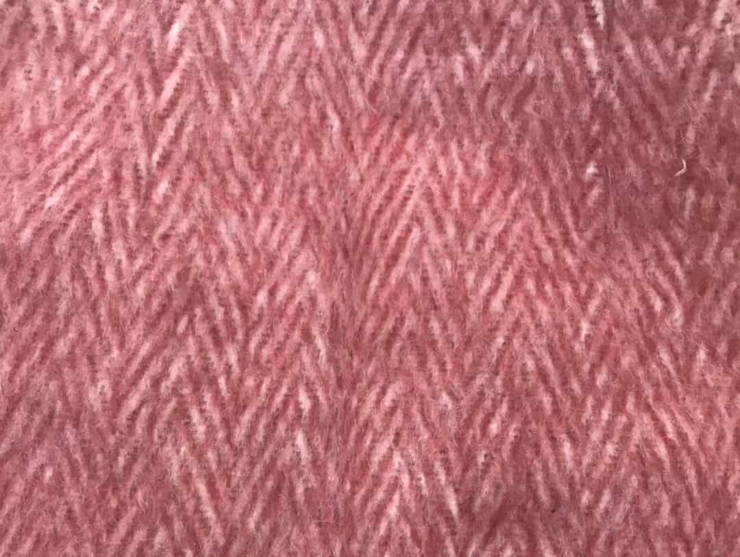 pink fishbone wool knitting 