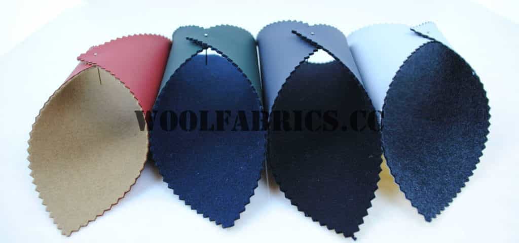 Sustainable woolen bonded fabric in different colors