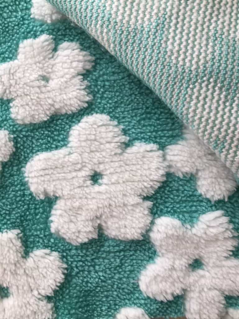 flower BOA knit fabric