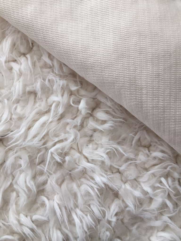 long hair white knitted BOA fabric