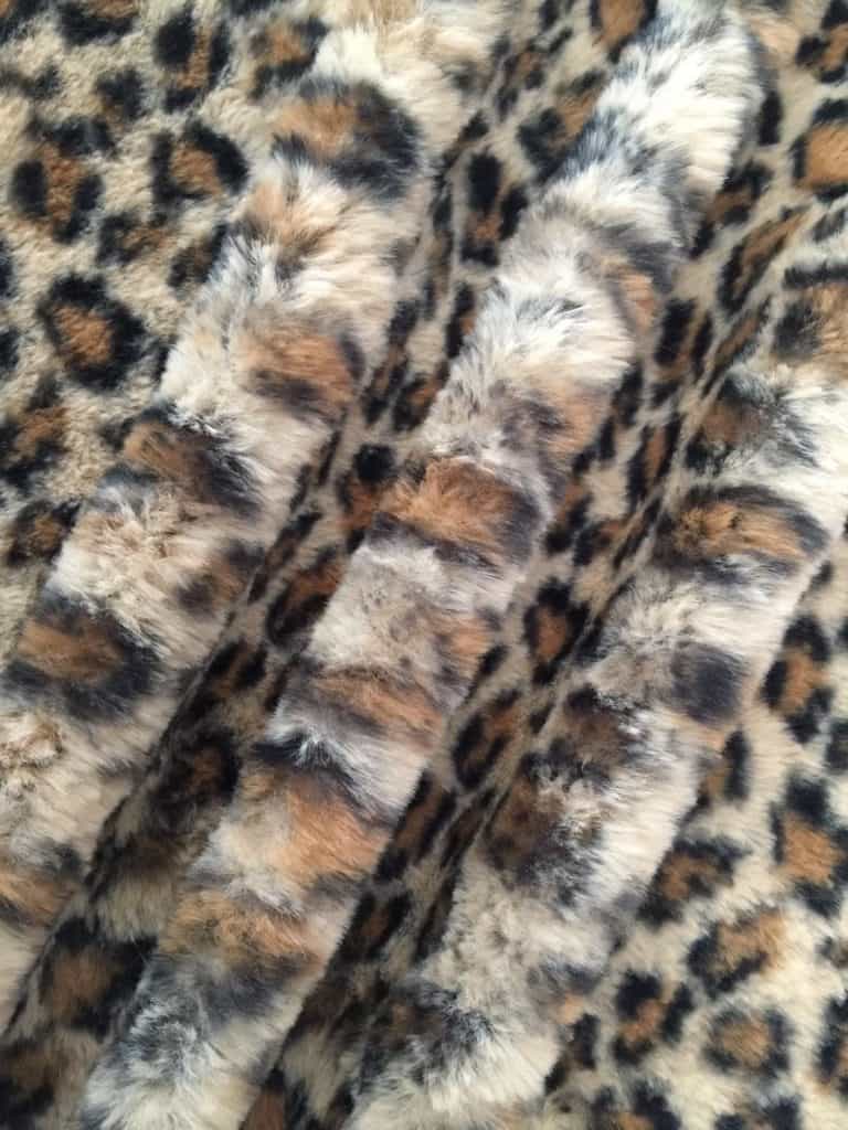 leopard skin BOA knited fabric