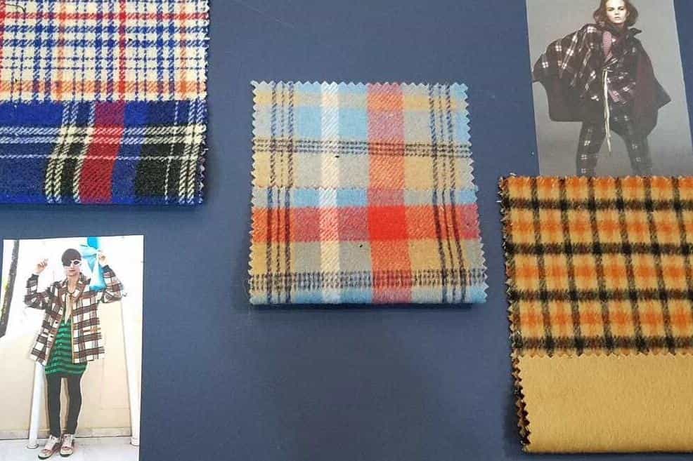 wool check for women jackets and caots