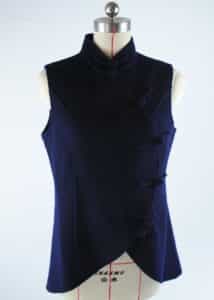 Elegant women's bespoke double faced wool waistcoat
A sleek