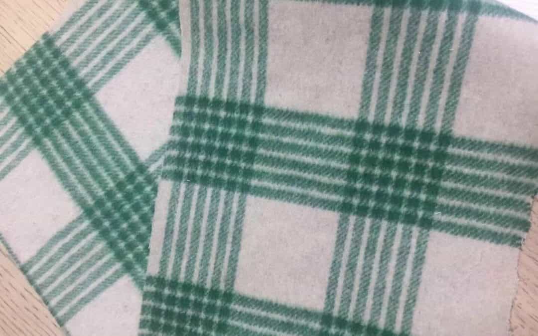 hot green white check woolen fabric