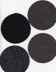  Classic black wool knitted jacket fabric swatch