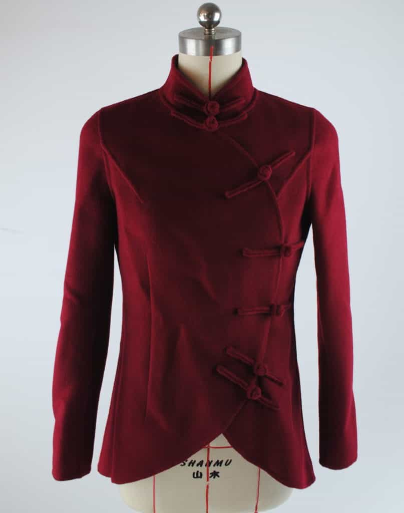 China red double face wool coat