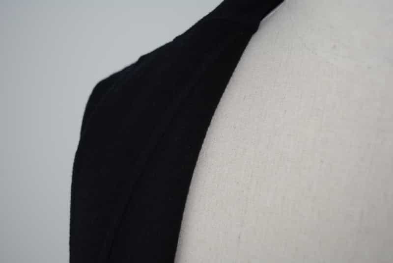 double faced wool fabric coat lapel part