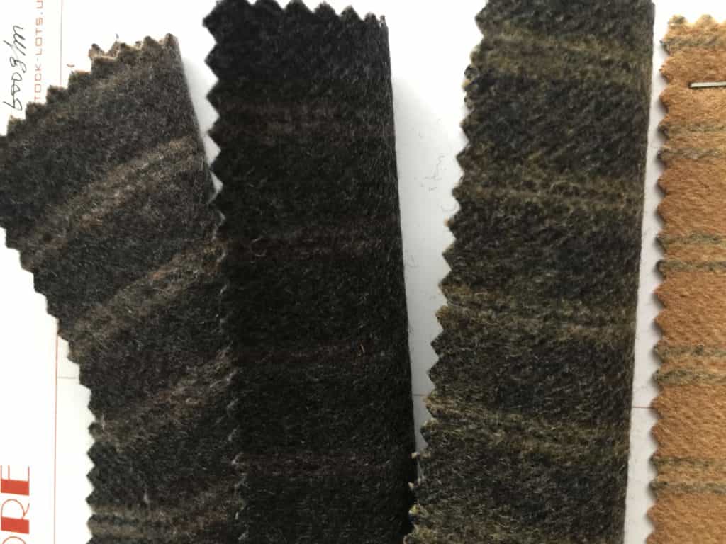 details of strip woolen fabric