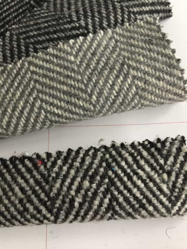 recycle woolen fabric with herrringbone
