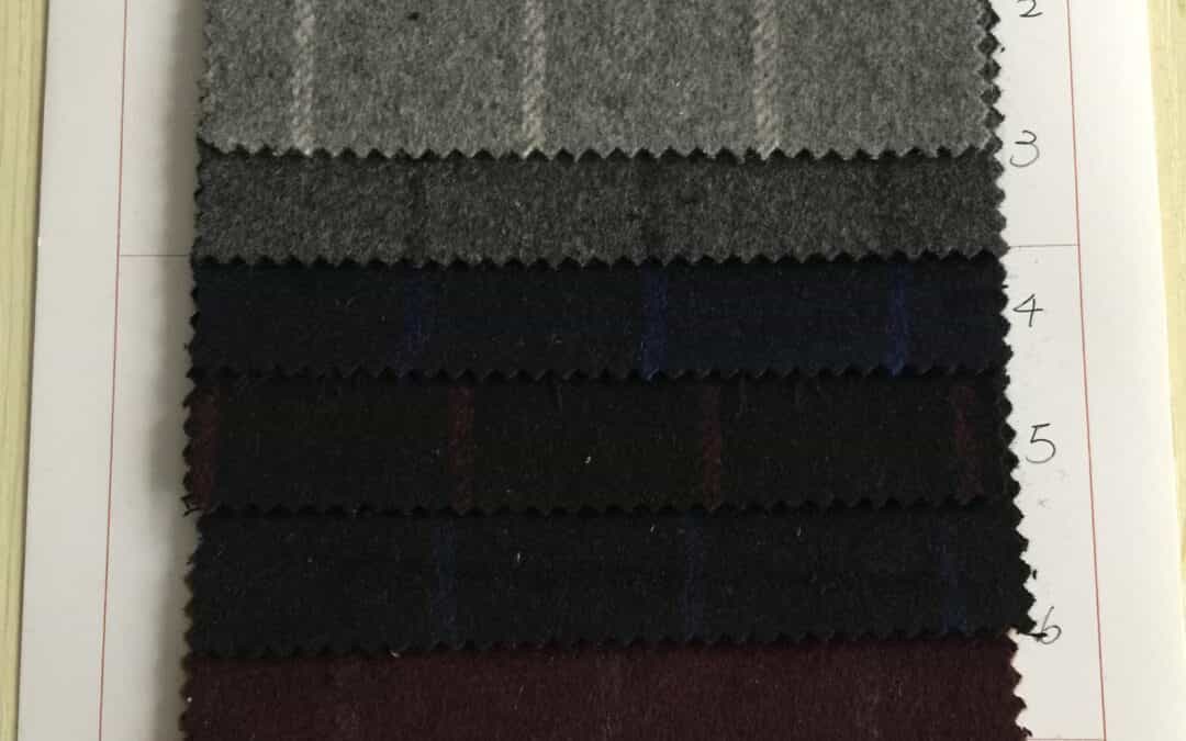 double face woollen fabric with various striped
