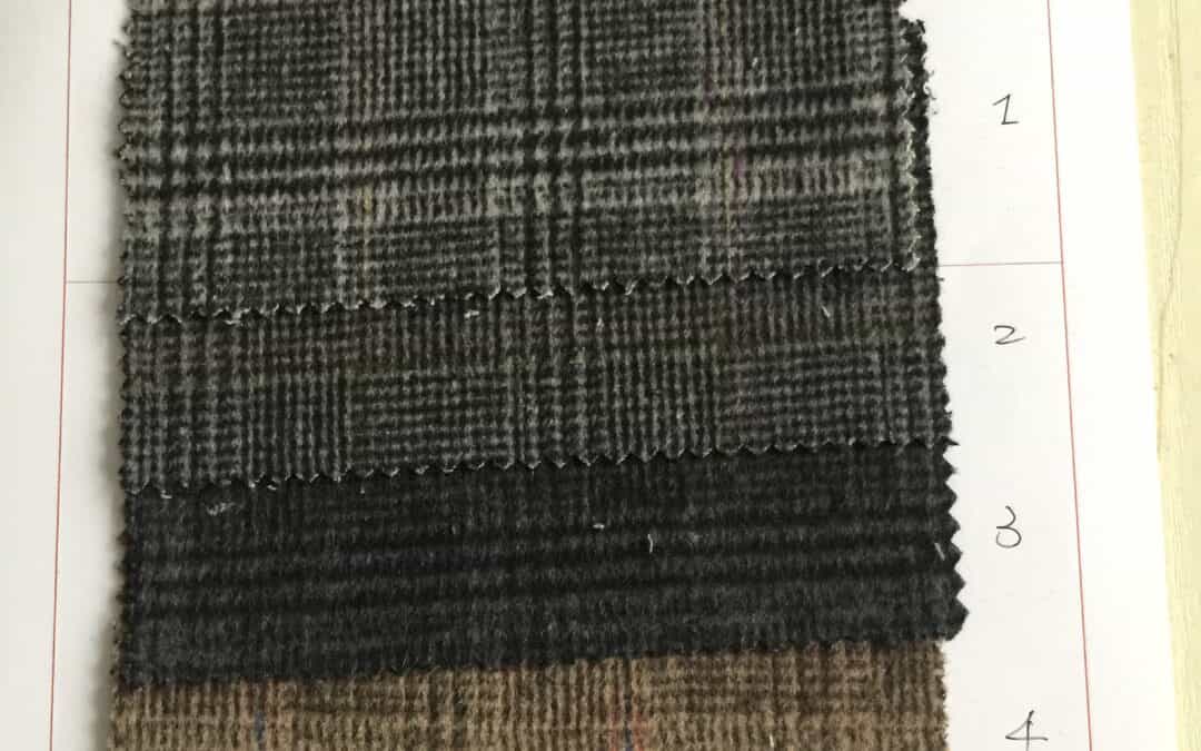 China recycled wool fabrics in Check