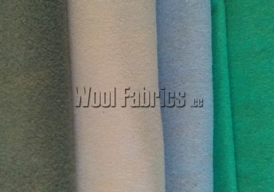 four color recycled woolen velour fabrics