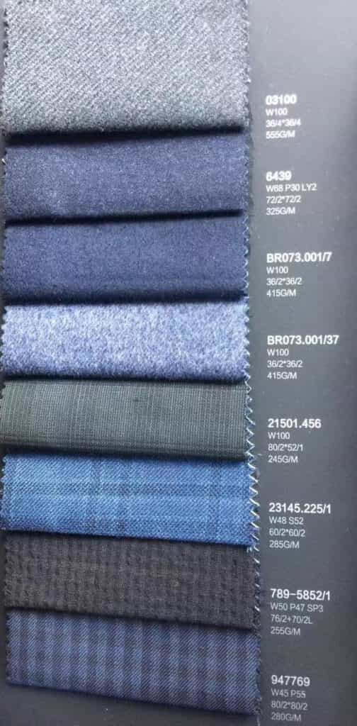 wool check fabric stock lots