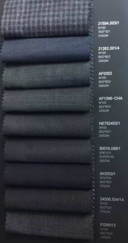 worsted wool fabric in stock