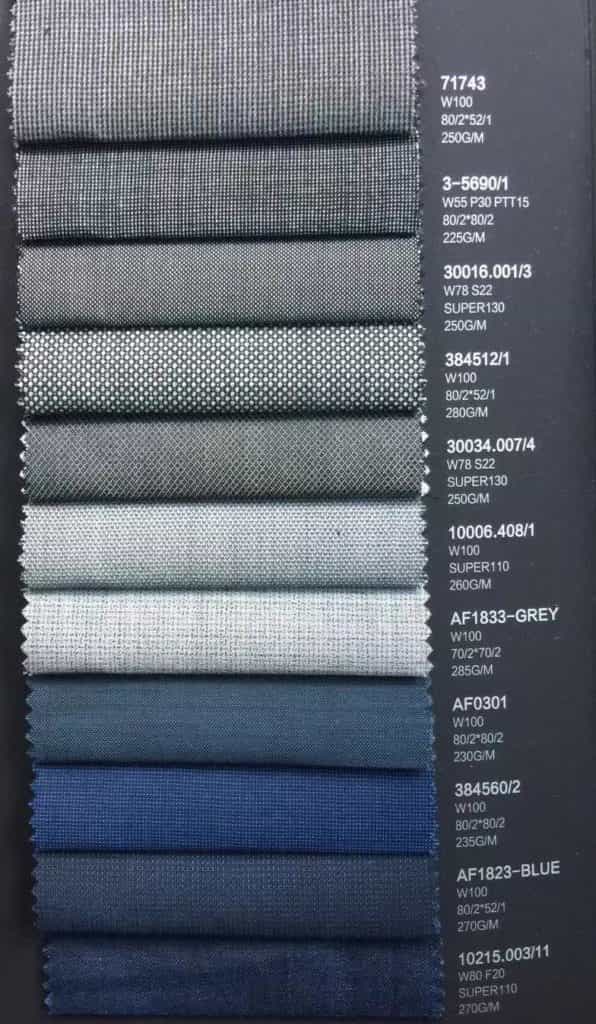 light weight worsted wool fabric stock