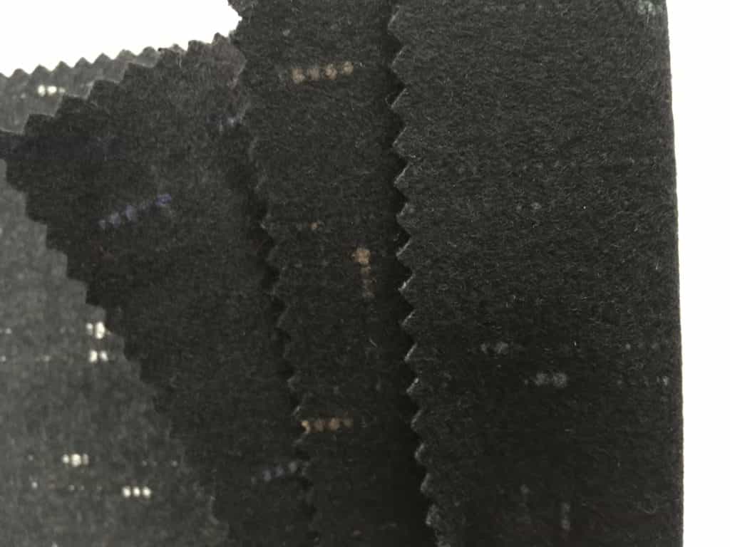 detail of woolen spot fabrics