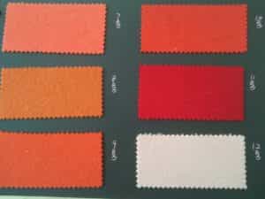 red woolen overcoatings