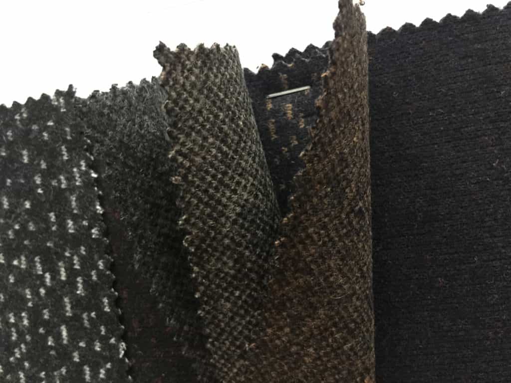 detail of wool knitted fabrics