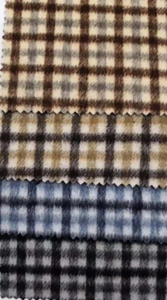small check wool woven fabrics