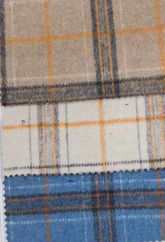 China wool check fabrics