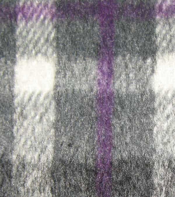 wool check woolen recycled fabric