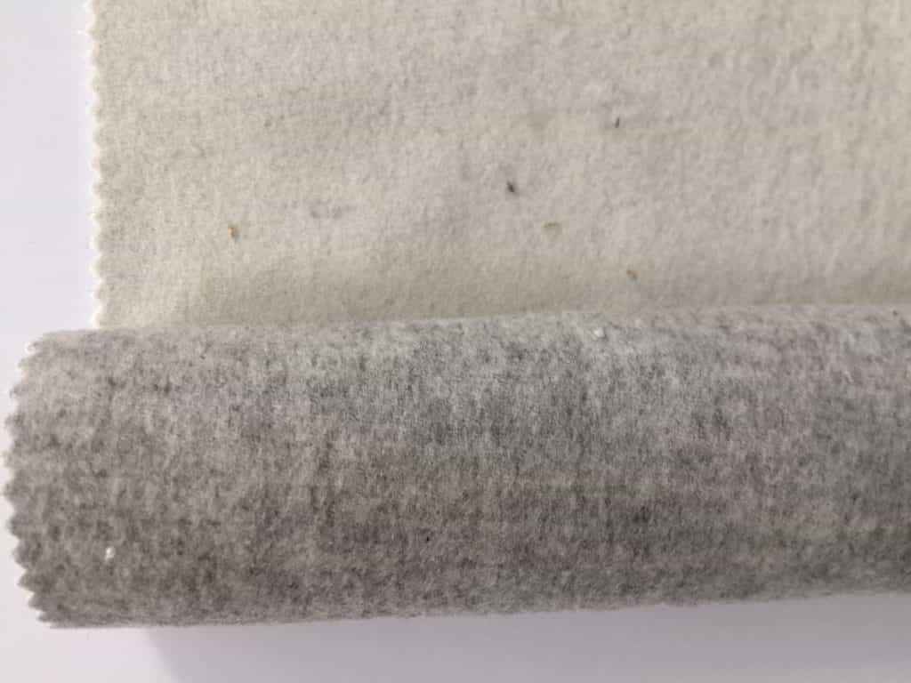 grey white double face wool cashmere fabric
