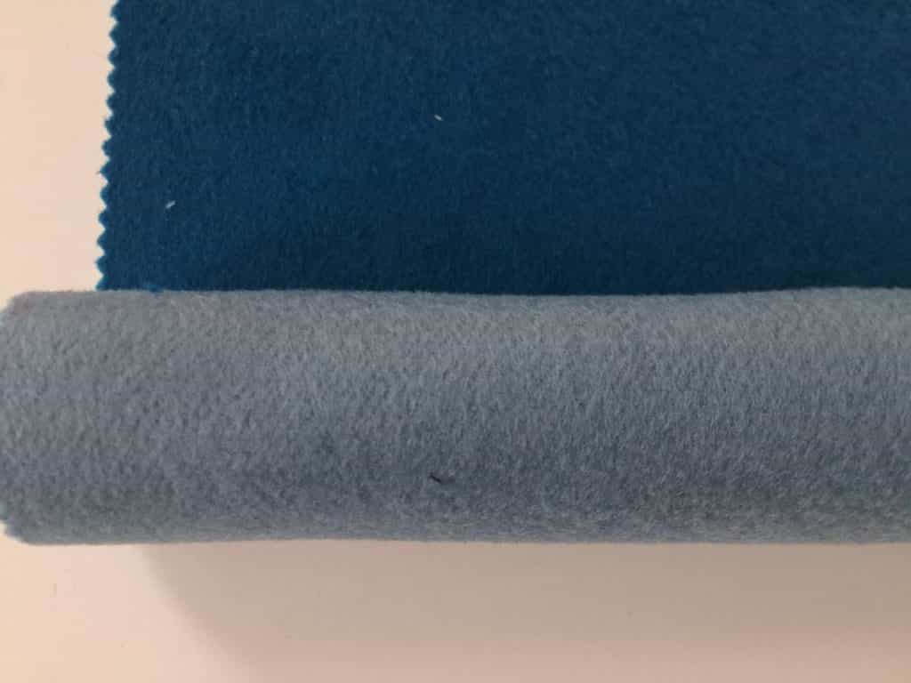 light blue double face wool cashmere fabric