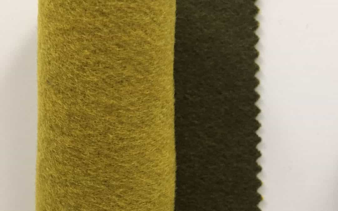 green brown double face wool cashmere fabric