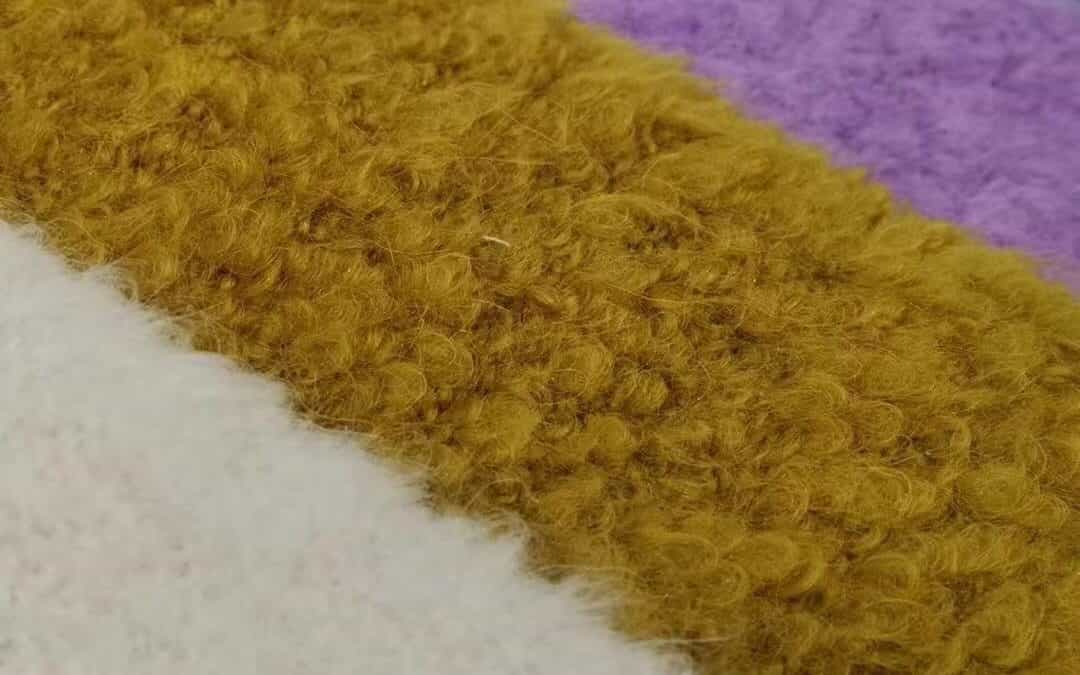 detail of wool knitted loop fabrics