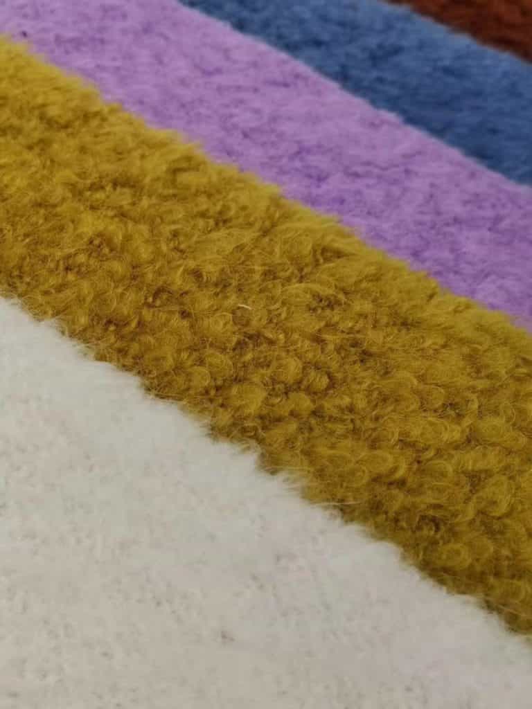 detail of wool knitted loop fabrics