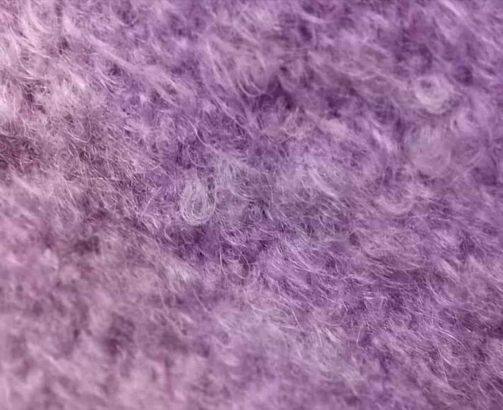 purple wool knit loop fabric