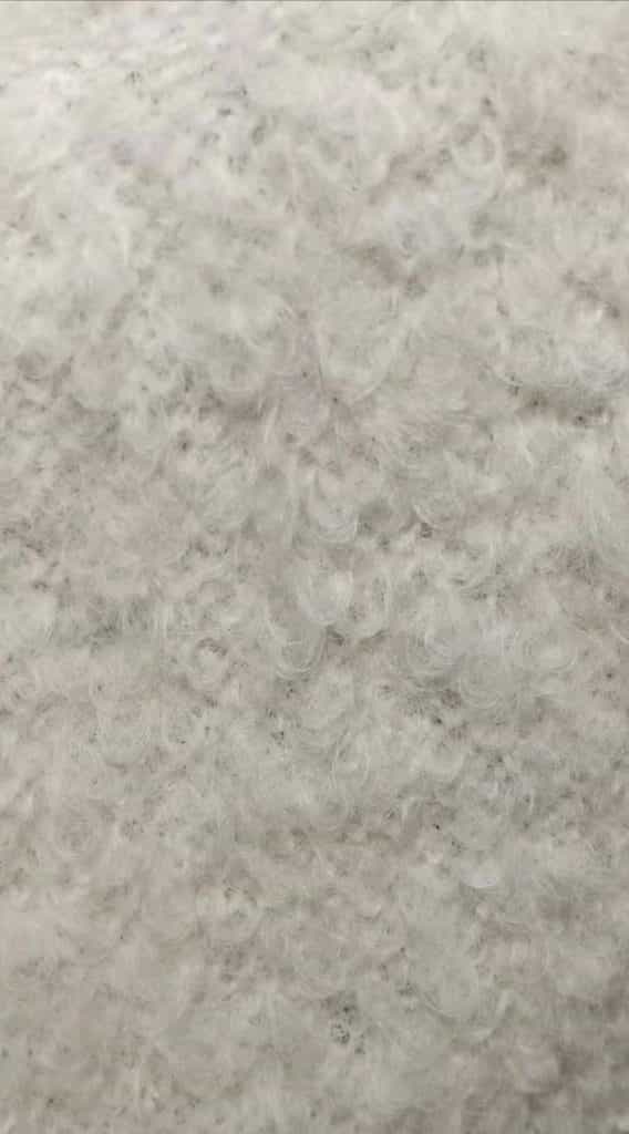 white wool loop fabric