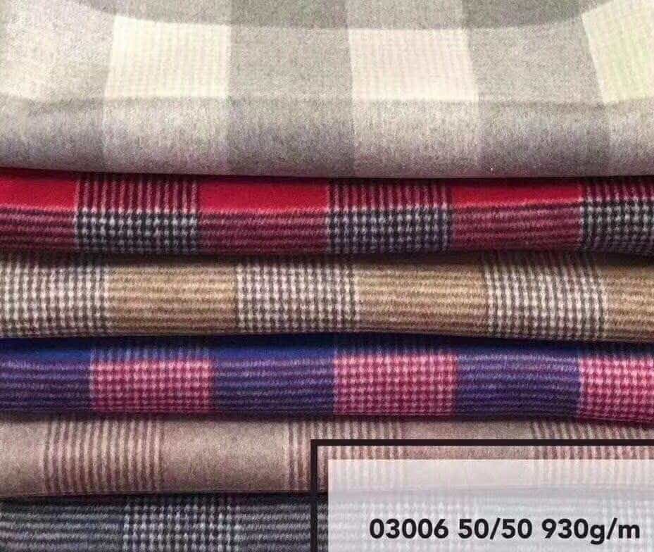 big check of woolen fabrics