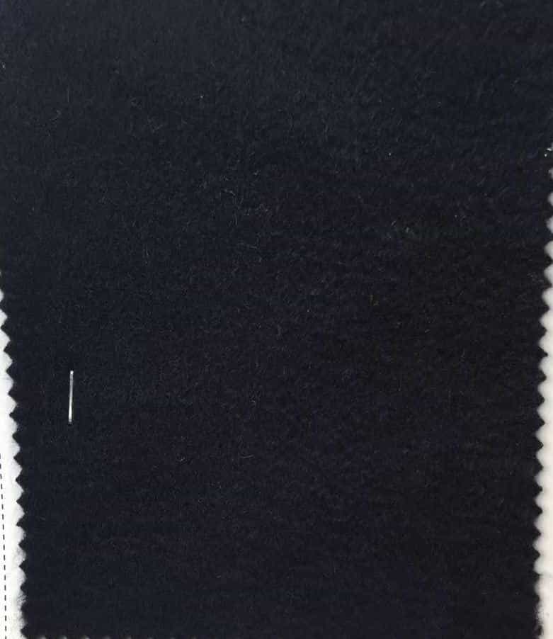 navy heavy wool cashmere double sided fabric