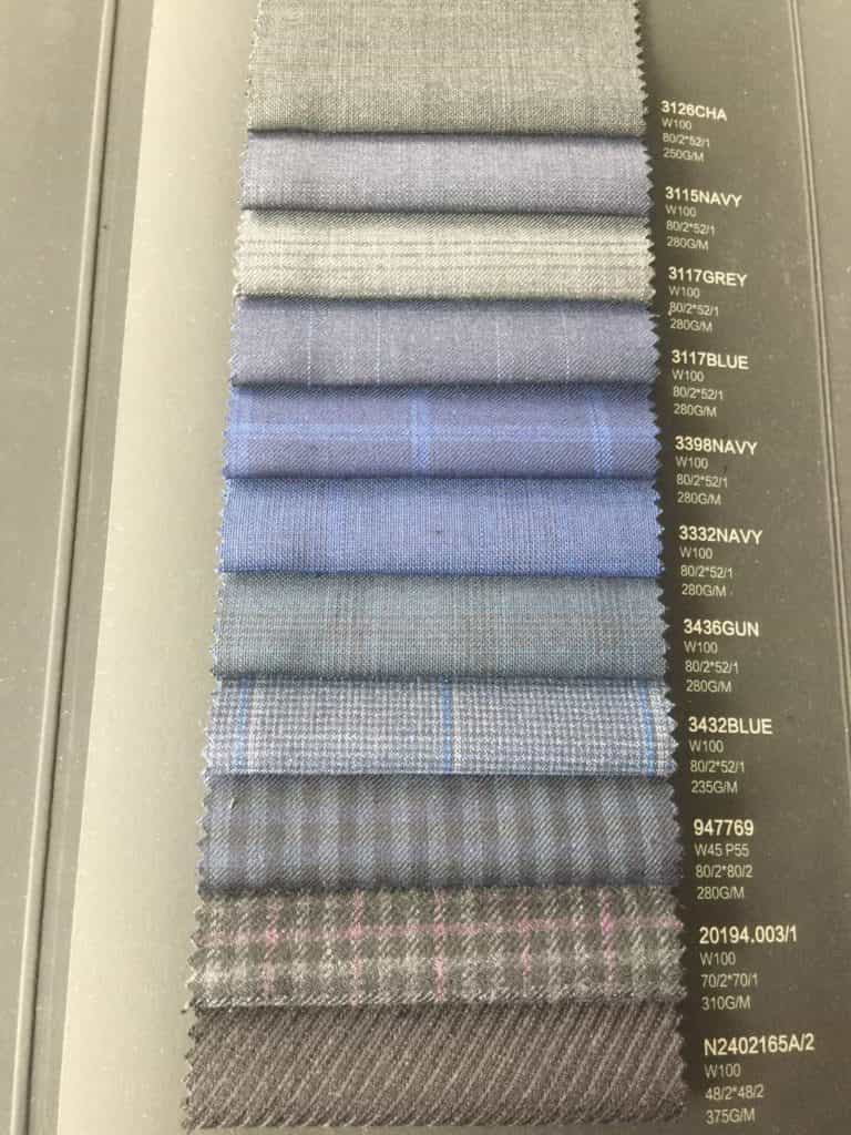 small check wool worsted fabric stock