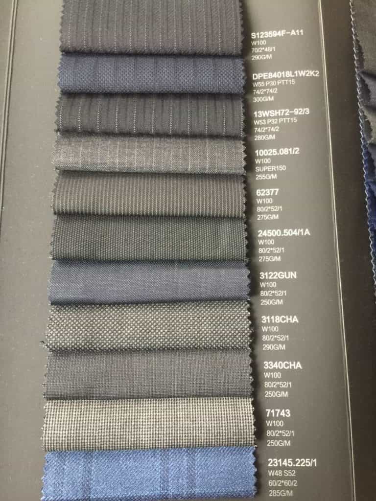 stripe pure wool fabric stock lots