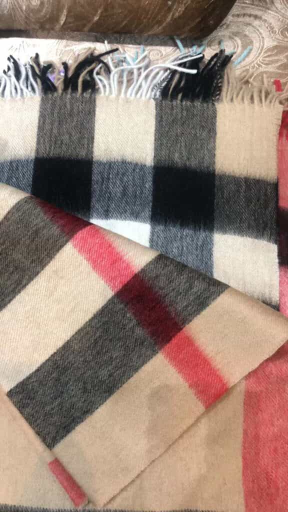 wool check for scarf 