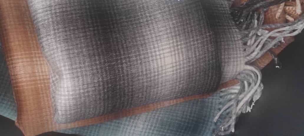 wool check scarf fabric