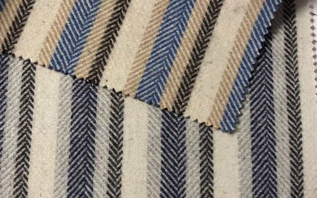 double face woolen stripe fabric