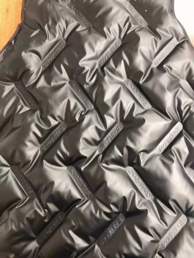 Grey poly down jacket fabric