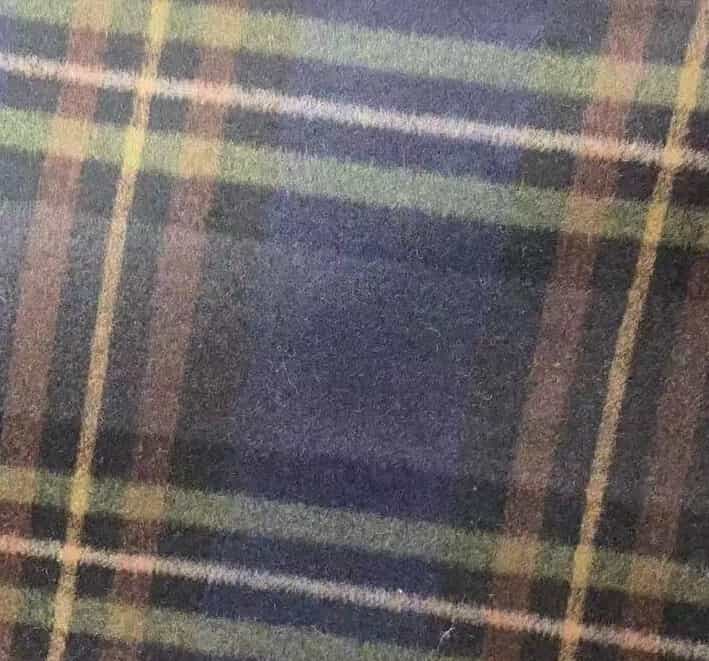 double face wool check fabric