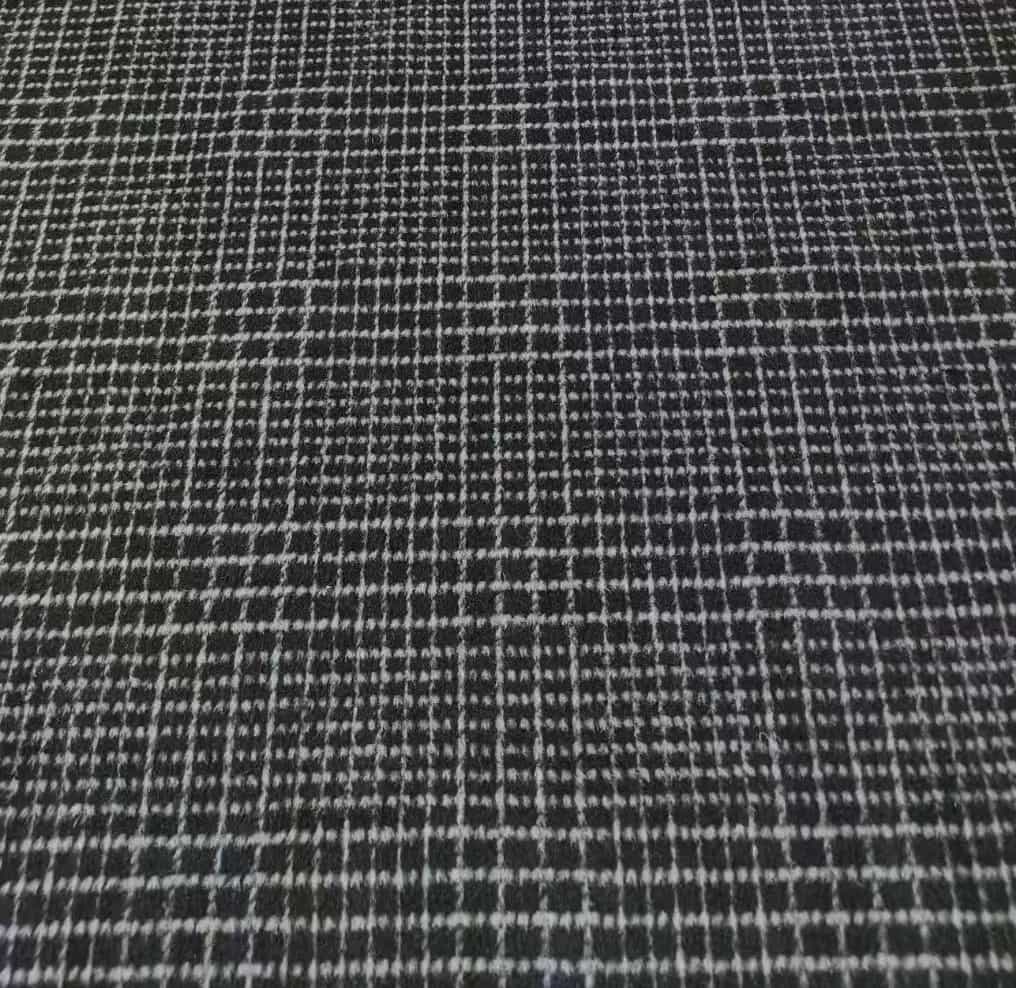 China black white check woollen fabric