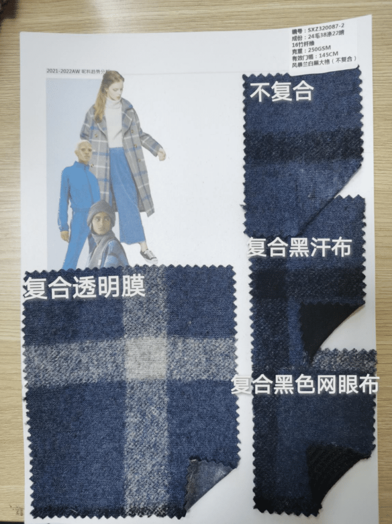 China latest fashion check fabric for wool jacket
